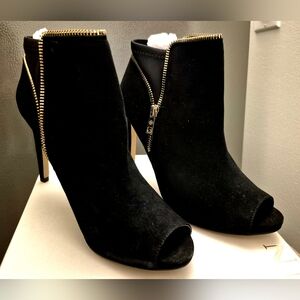 New Sexy Zipper Black Heels